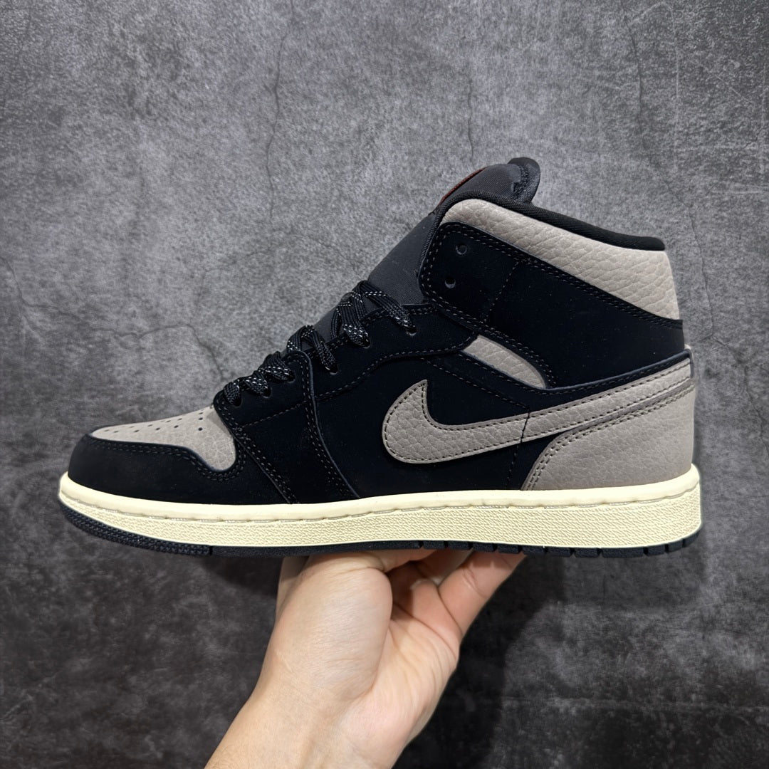 High-Top Premium Leather Sneakers – Black & Grey