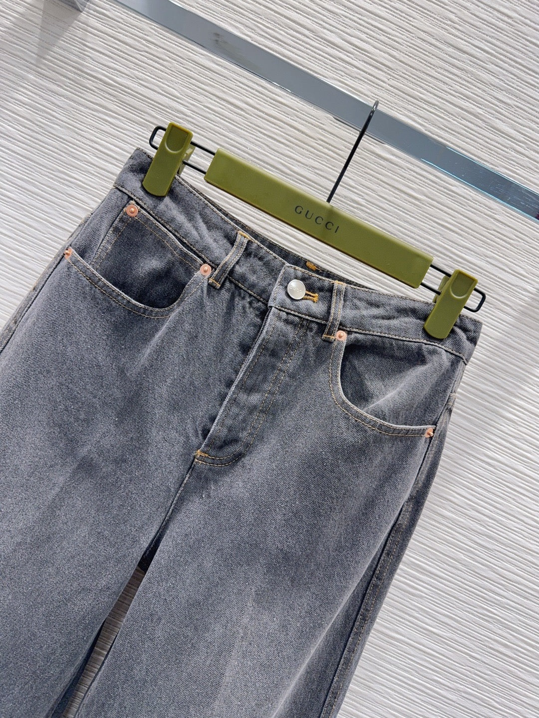 Grey Denim Set – Jacket & Straight-Leg Jeans