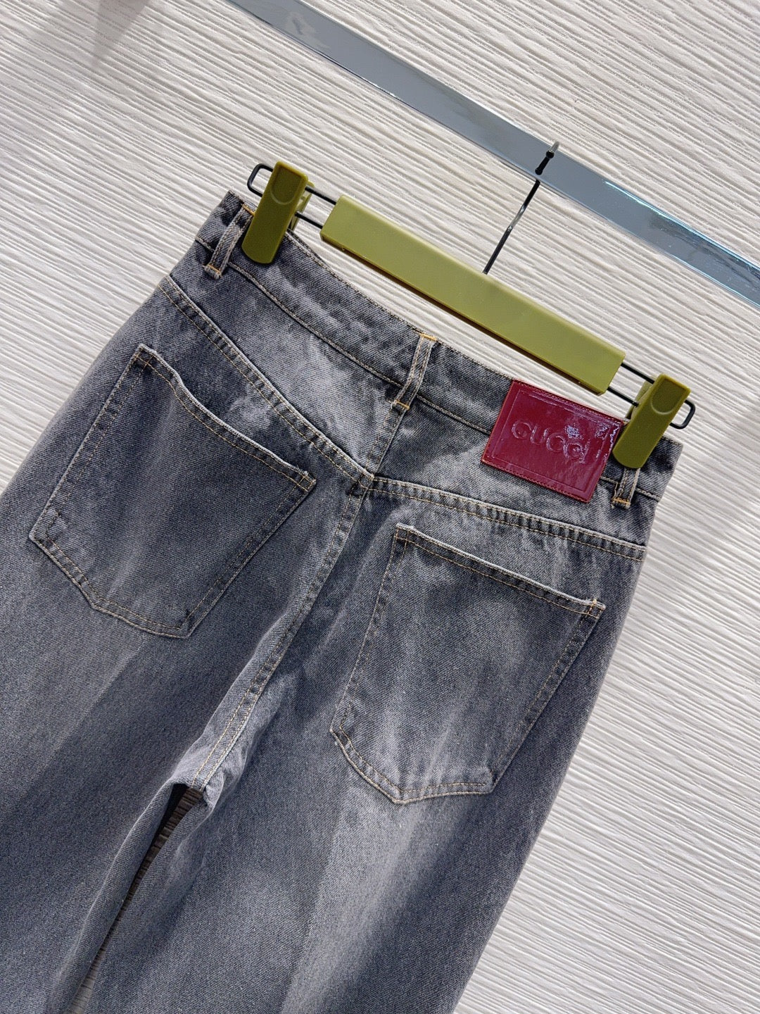 Grey Denim Set – Jacket & Straight-Leg Jeans