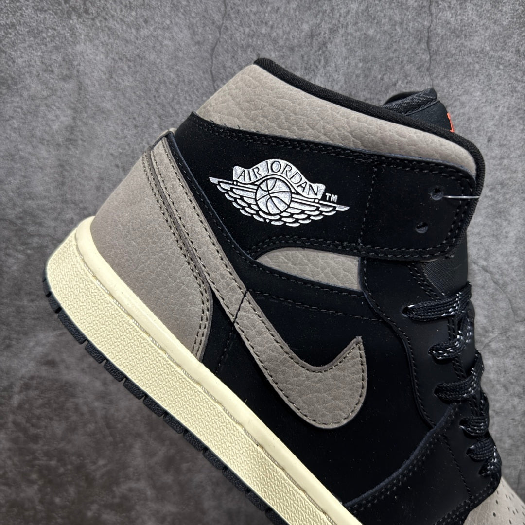 High-Top Premium Leather Sneakers – Black & Grey