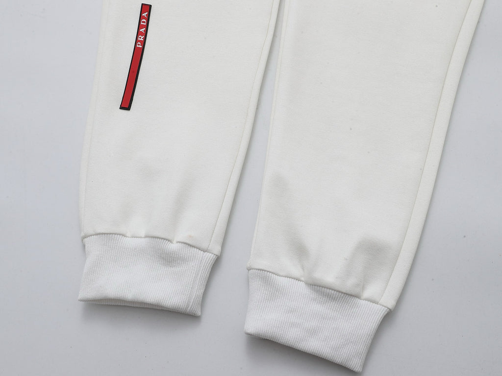 Men’s Premium White Tracksuit – Luxury Zip Jacket & Joggers Set