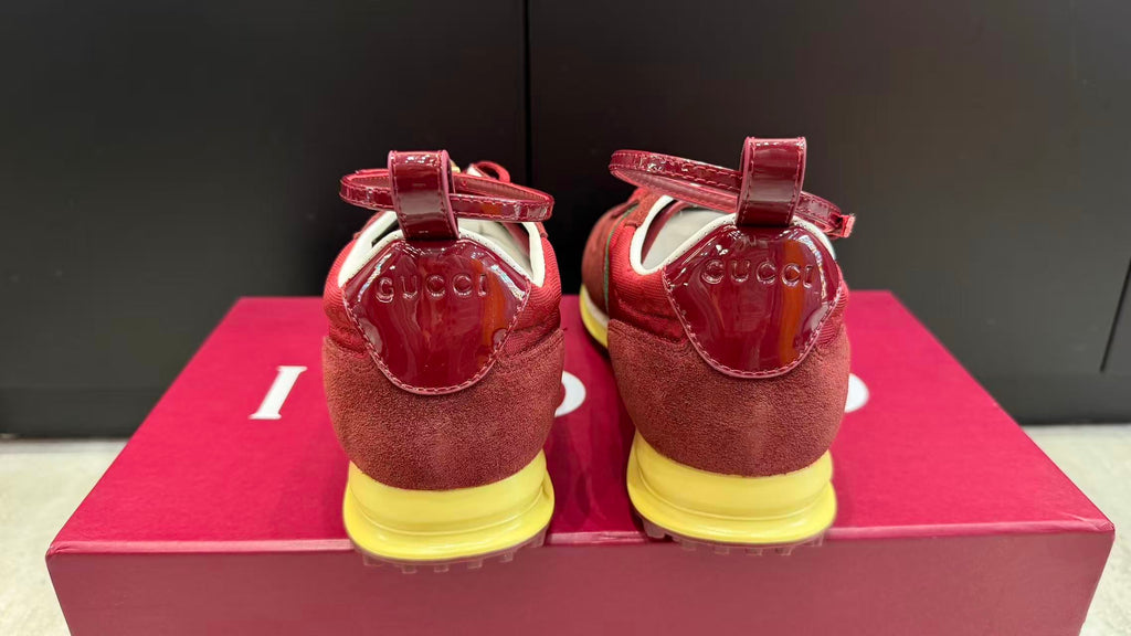 Premium Retro Sneakers – Burgundy Red