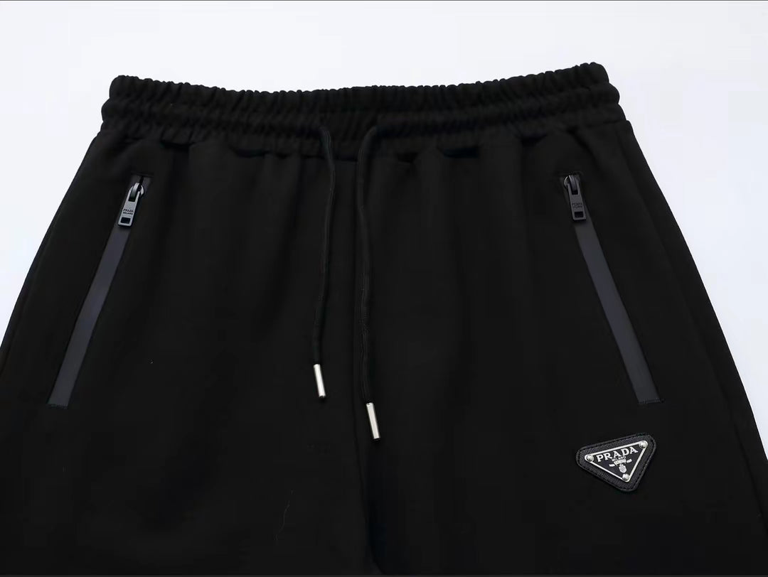 Men’s Black Premium Tracksuit – Slim Fit Zip Jacket & Joggers