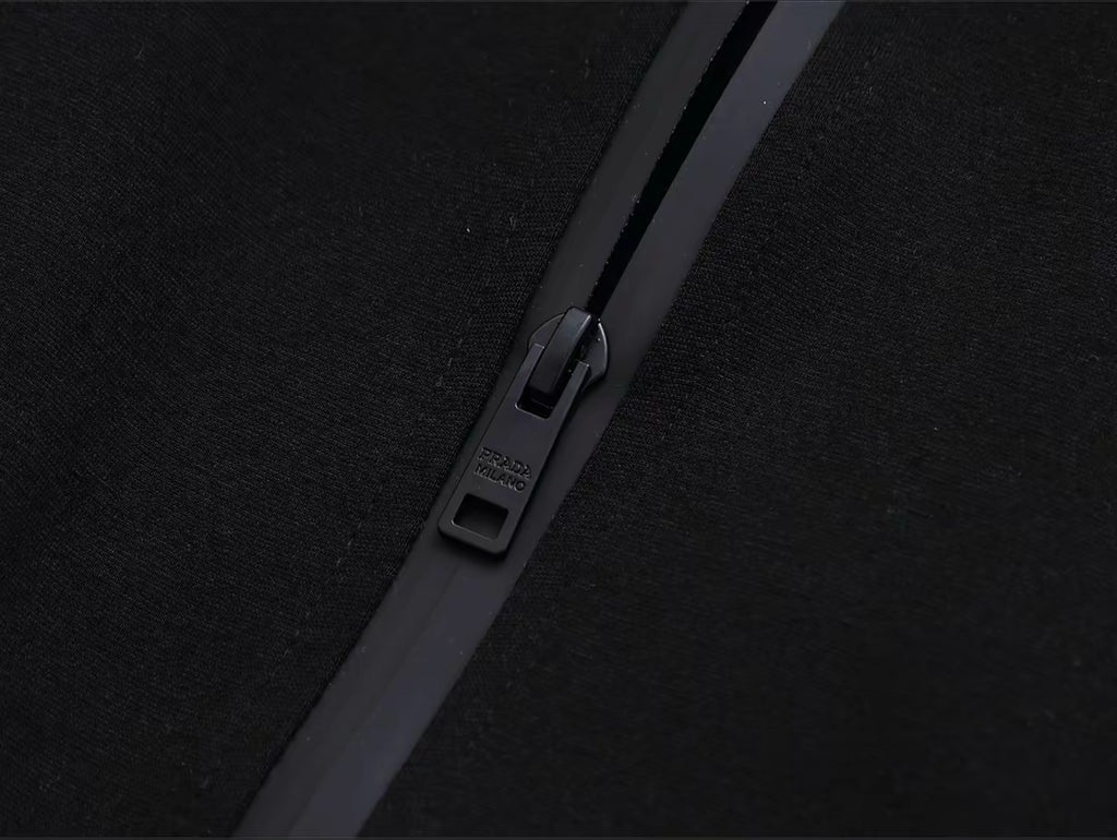 Men’s Black Premium Tracksuit – Slim Fit Zip Jacket & Joggers