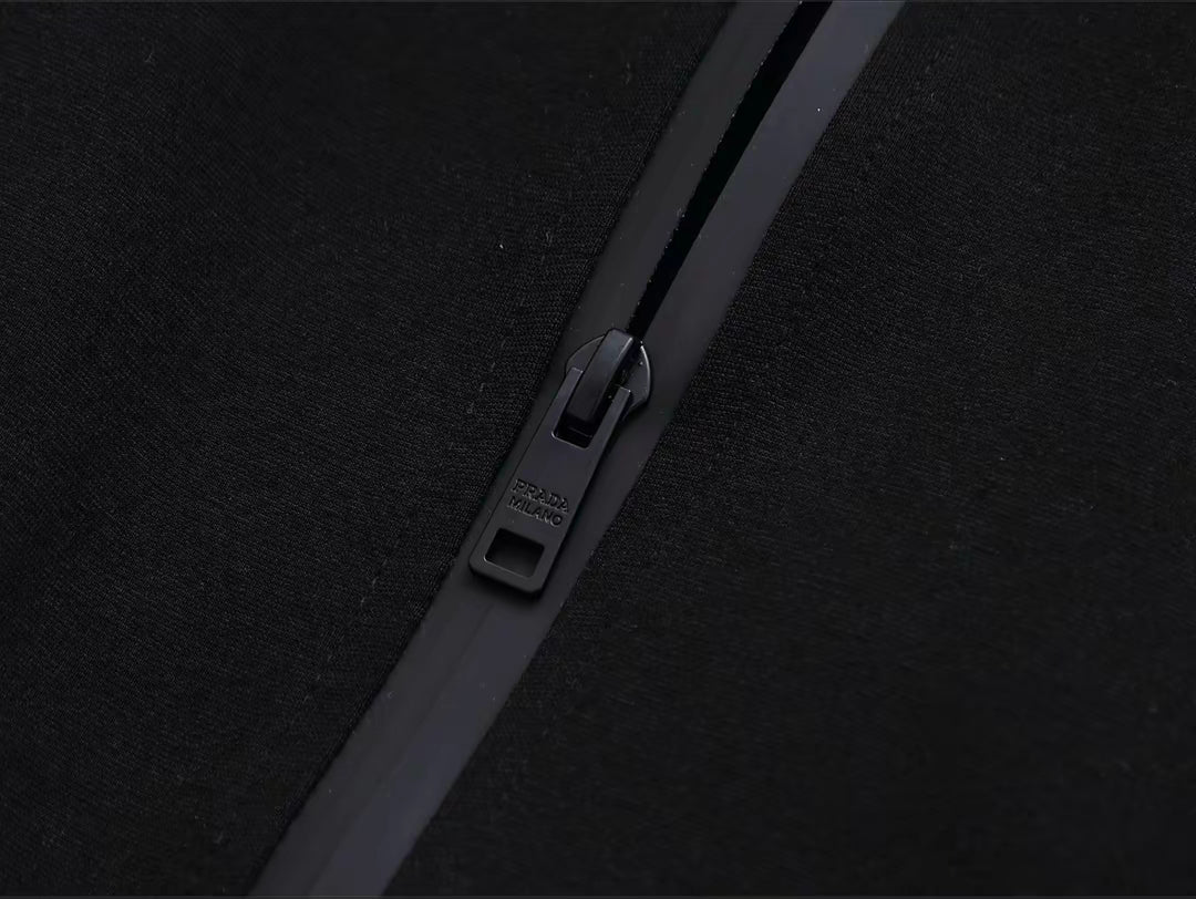 Men’s Black Premium Tracksuit – Slim Fit Zip Jacket & Joggers