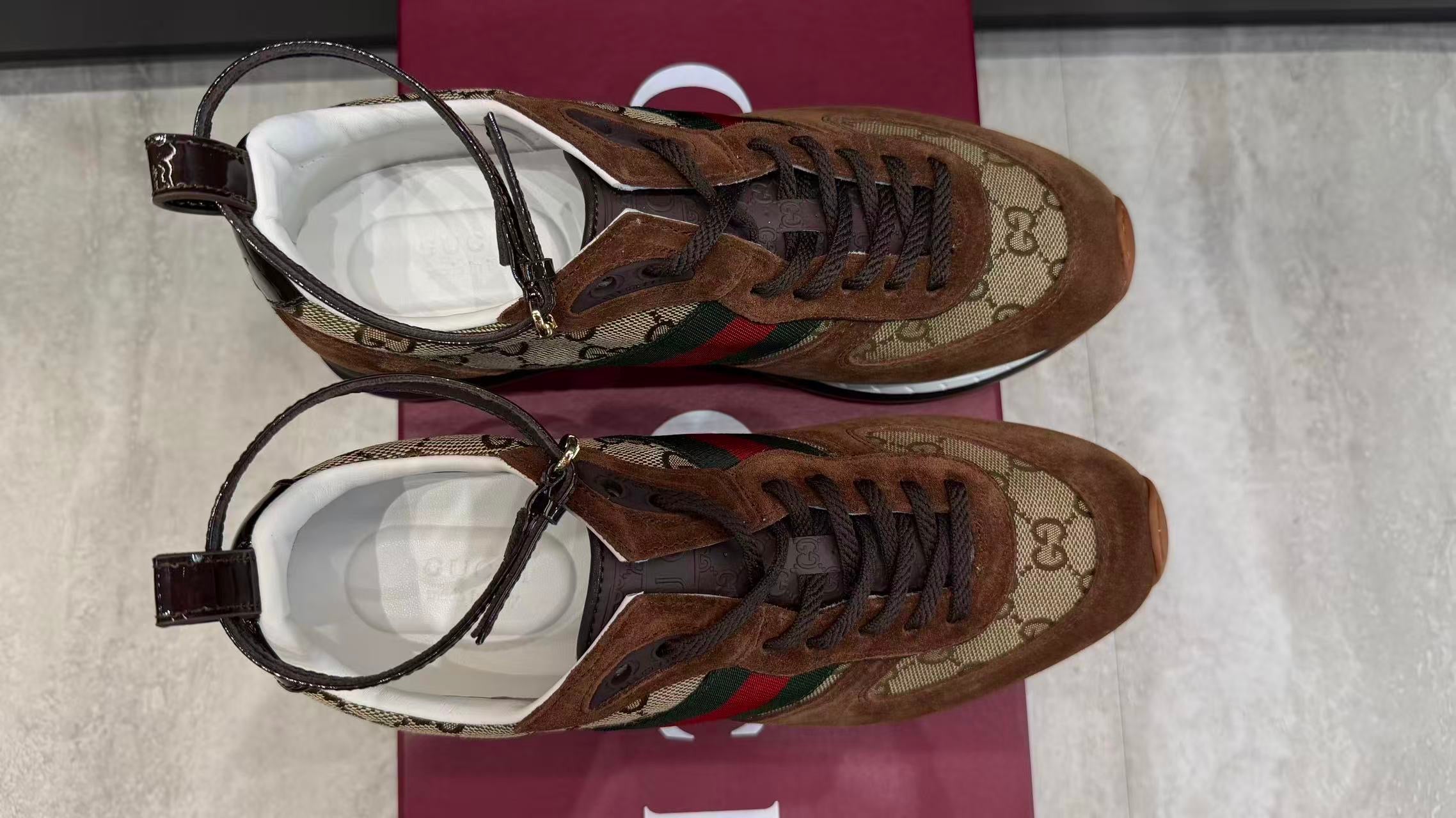 Premium Retro Sneakers – Burgundy Red