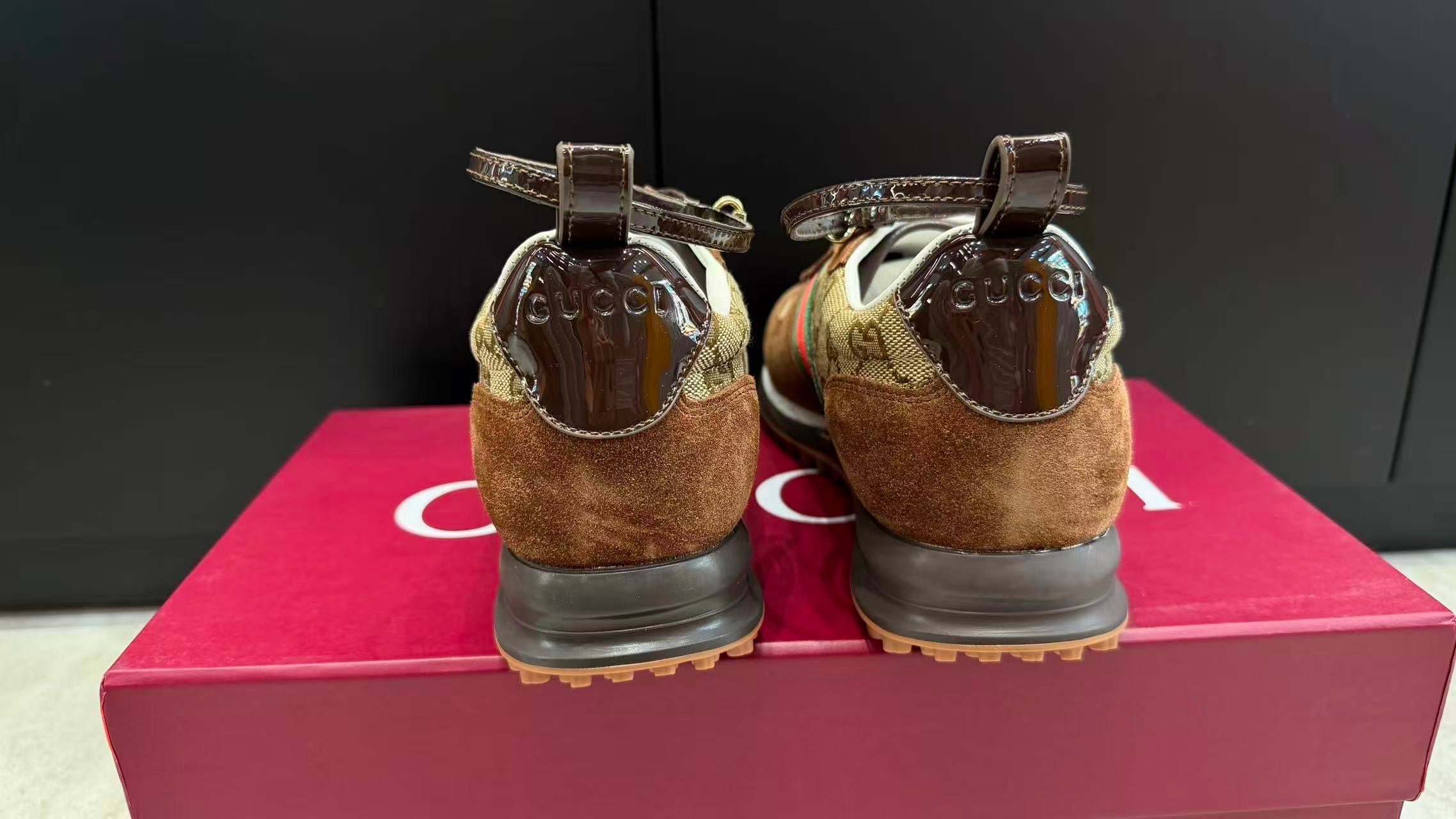 Premium Retro Sneakers – Burgundy Red