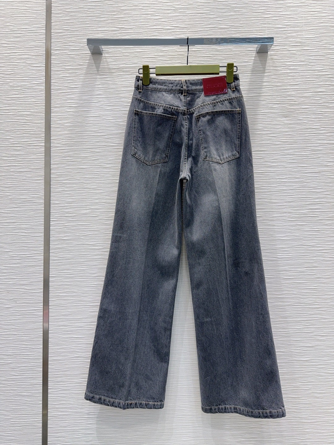 Grey Denim Set – Jacket & Straight-Leg Jeans